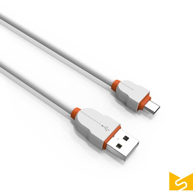 کابل شارژ (تبدیل) USB به microUSB الدینیو مدل LS02 به طول 2 متر