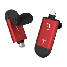 فلش مموری آدام المنتس مدل iKlips C ظرفیت 128 گیگابایت قرمز